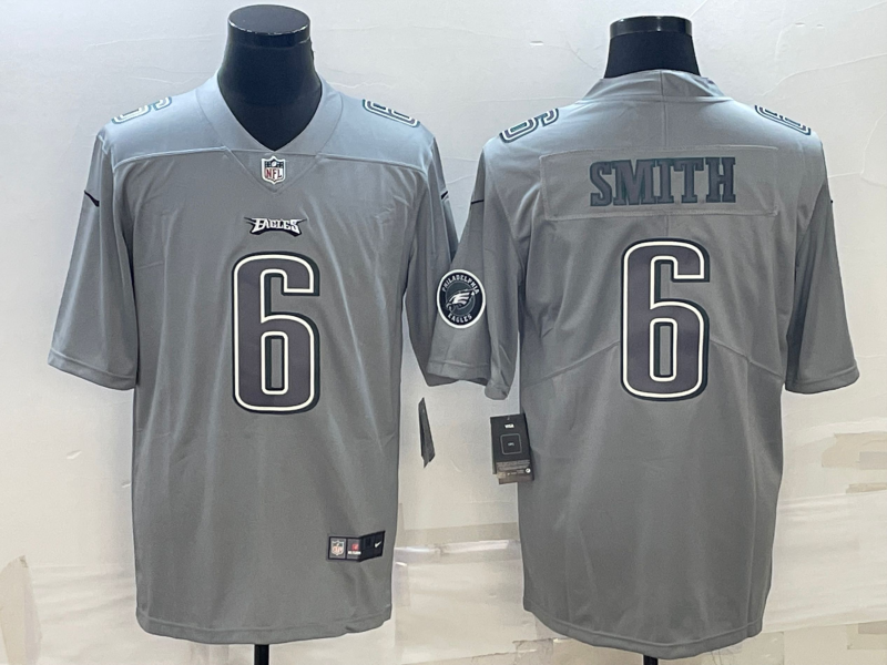 Men's Philadelphia Eagles DeVonta Smith #6 Gray Atmosphere Jersey